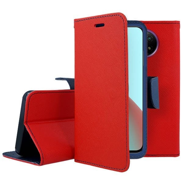 Θήκη Xiaomi Redmi Note 9T Βιβλίο Κόκκινο - Μπλε Fancy Book Case Telone Red - Navy