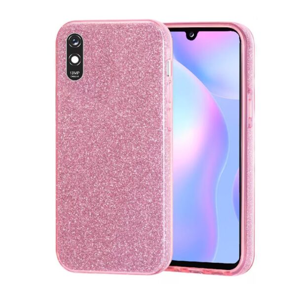 Forcell Xiaomi Redmi 9A / 9AT Glitter Θήκη Σιλικόνης - Pink