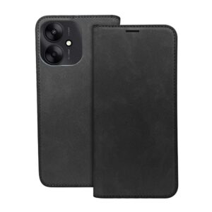Tel1 Xiaomi Poco C65 / Xiaomi Redmi 13C 4G/5G Smart Suede Θήκη Βιβλίο - Black