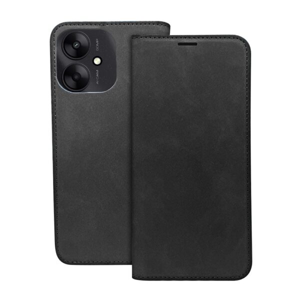 Tel1 Xiaomi Poco C65 / Xiaomi Redmi 13C 4G/5G Smart Suede Θήκη Βιβλίο - Black