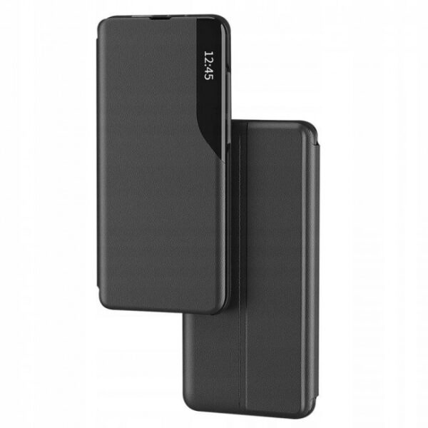Tel1 Xiaomi Redmi Note 12 5G / Xiaomi Poco X5 5G Eco Leather View Case Elegant Θήκη Βιβλίο - Black