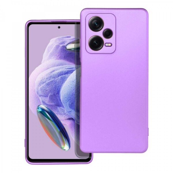 Forcell Xiaomi Redmi Note 12 Pro Plus 5G Metallic Θήκη Σιλικόνης - Purple