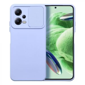 Forcell Xiaomi Redmi Note 12 5G Slide Camera Θήκη Σιλικόνης - Purple