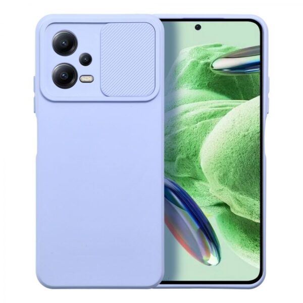 Forcell Xiaomi Redmi Note 12 5G Slide Camera Θήκη Σιλικόνης - Purple