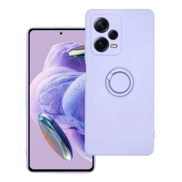 Forcell Xiaomi Redmi Note 12 5G Ring Holder Θήκη Σιλικόνης - Violet