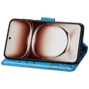 Tel1 Xiaomi Redmi 14C 4G / Poco C75 Butterfly Love Flowers Embossing Horizontal Flip Θήκη Βιβλίο - Blue