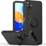 Forcell Xiaomi Redmi Note 11 / Note 11S Ring Holder Θήκη Σιλικόνης - Black