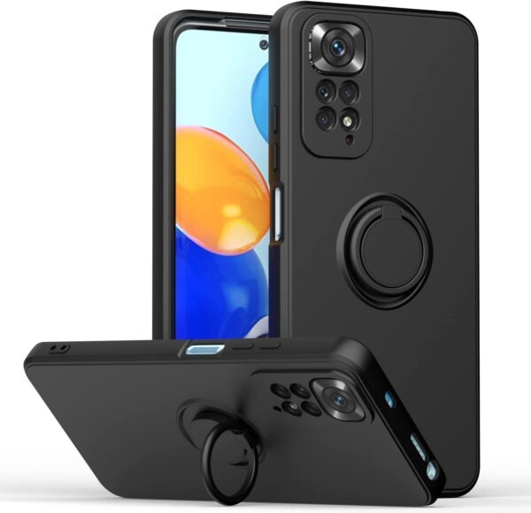 Forcell Xiaomi Redmi Note 11 / Note 11S Ring Holder Θήκη Σιλικόνης - Black Forcell Xiaomi Redmi Note 11 / Note 11S Ring Holder Θήκη Σιλικόνης - Black