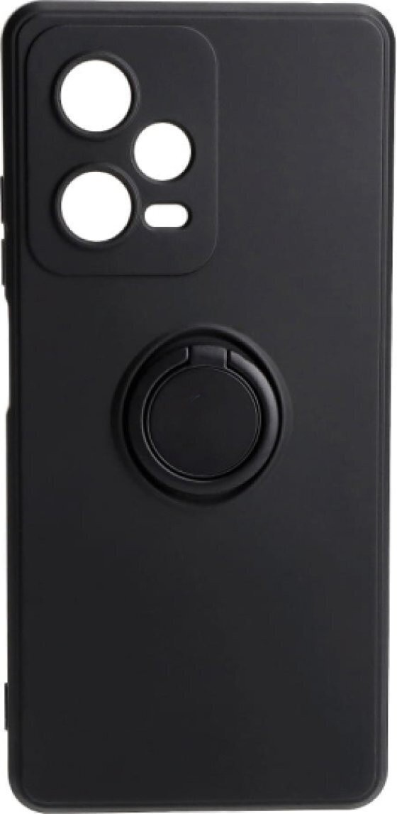 Forcell Xiaomi Redmi Note 12 5G Ring Holder Θήκη Σιλικόνης - Black