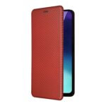 Tel1 Xiaomi Redmi 14C 4G/ Poco C75 Carbon Fiber Texture Magnetic Θήκη Βιβλίο - Brown