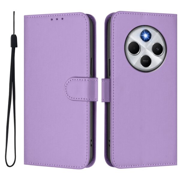 Tel1 Xiaomi Redmi 14C 4G Skin Feel Solid Color Θήκη Βιβλίο - Lavender Purple