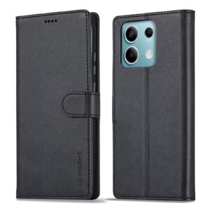 LC.IMEEKE Xiaomi Redmi Note 13 Pro 5G Calf Texture Leather Θήκη Βιβλίο - Black