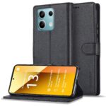 LC.IMEEKE Xiaomi Redmi Note 13 Pro 5G Calf Texture Leather Θήκη Βιβλίο - Black