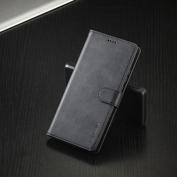 LC.IMEEKE Xiaomi Redmi Note 13 Pro 5G Calf Texture Leather Θήκη Βιβλίο - Black