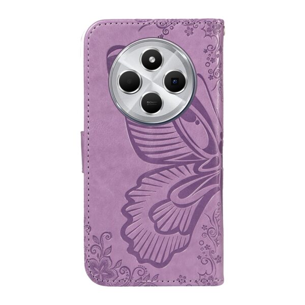 Tel1 Θήκη Xiaomi Redmi 14C 4G Butterfly Embossed Θήκη Βιβλίο - Purple