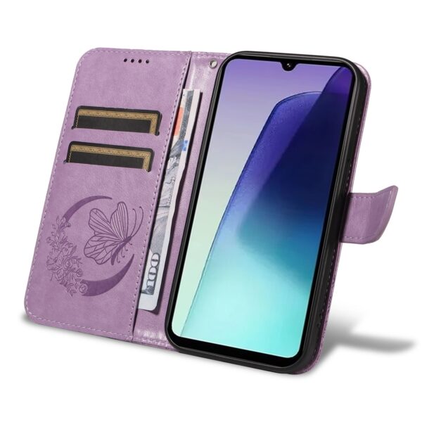 Tel1 Θήκη Xiaomi Redmi 14C 4G Butterfly Embossed Θήκη Βιβλίο - Purple