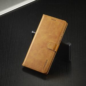 LC.IMEEKE Xiaomi Redmi Note 13 Pro 5G Calf Texture Leather Θήκη Βιβλίο - Brown