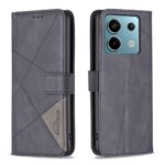 Tel1 Xiaomi Redmi Note 13 Pro 5G Magnetic Buckle Rhombus Θήκη Βιβλίο - Black