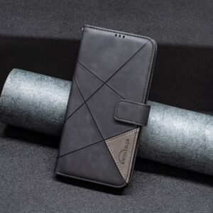 Tel1 Xiaomi Redmi Note 13 Pro 5G Magnetic Buckle Rhombus Θήκη Βιβλίο - Black