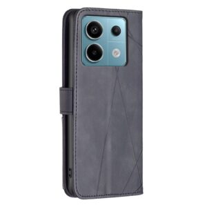 Tel1 Xiaomi Redmi Note 13 Pro 5G Magnetic Buckle Rhombus Θήκη Βιβλίο - Black