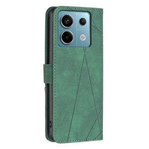 Tel1 Xiaomi Redmi Note 13 Pro 5G Magnetic Buckle Rhombus Θήκη Βιβλίο - Green