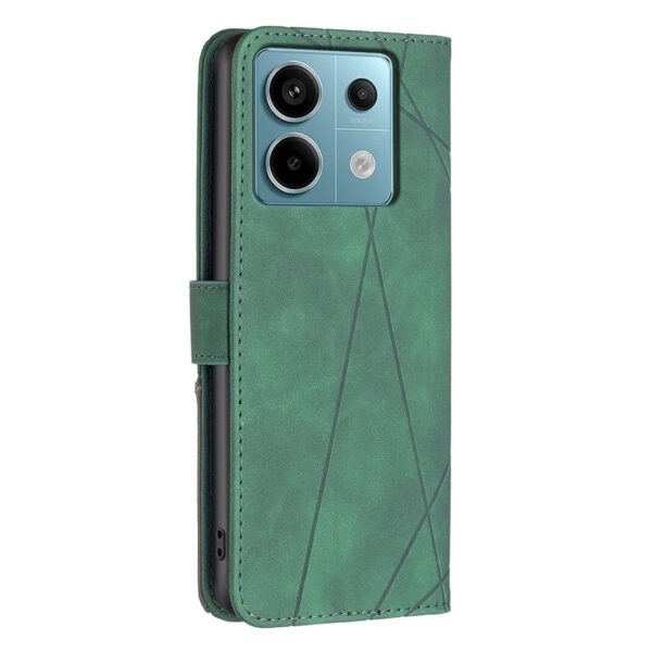 Tel1 Xiaomi Redmi Note 13 Pro 5G Magnetic Buckle Rhombus Θήκη Βιβλίο - Green