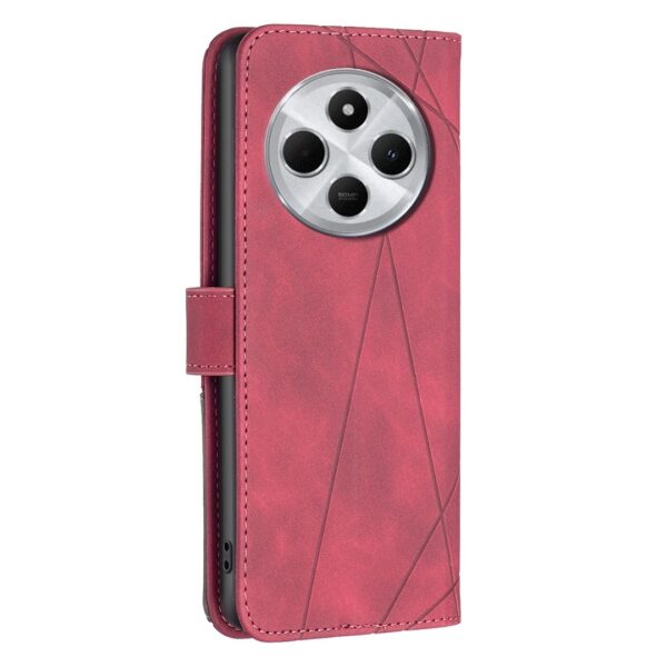 Tel1 Xiaomi Redmi 14C 4G Magnetic Buckle Rhombus Θήκη Βιβλίο - Red