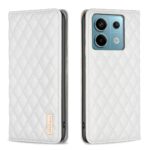 Tel1 Xiaomi Redmi Note 13 Pro 5G / Poco X6 5G Premium Diamond Lattice Magnetic Flip Θήκη Βιβλίο - White