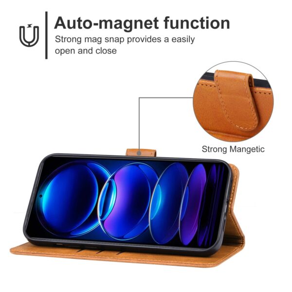 Tel1 Xiaomi Redmi Note 13 Pro 5G Θήκη Βιβλίο - Brown