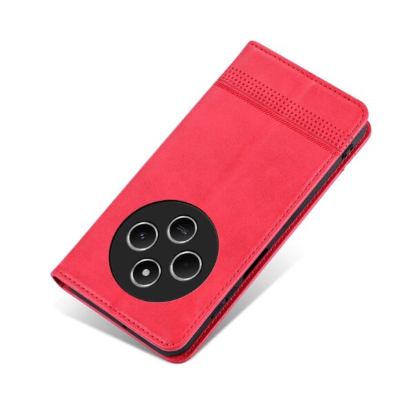 AZNS Xiaomi Redmi 14C 4G Calf Texture Flip Θήκη Βιβλίο - Red
