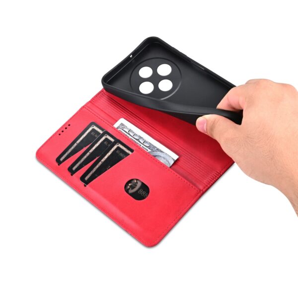 AZNS Xiaomi Redmi 14C 4G Calf Texture Flip Θήκη Βιβλίο - Red