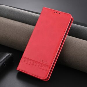 AZNS Xiaomi Redmi 14C 4G Calf Texture Flip Θήκη Βιβλίο - Red