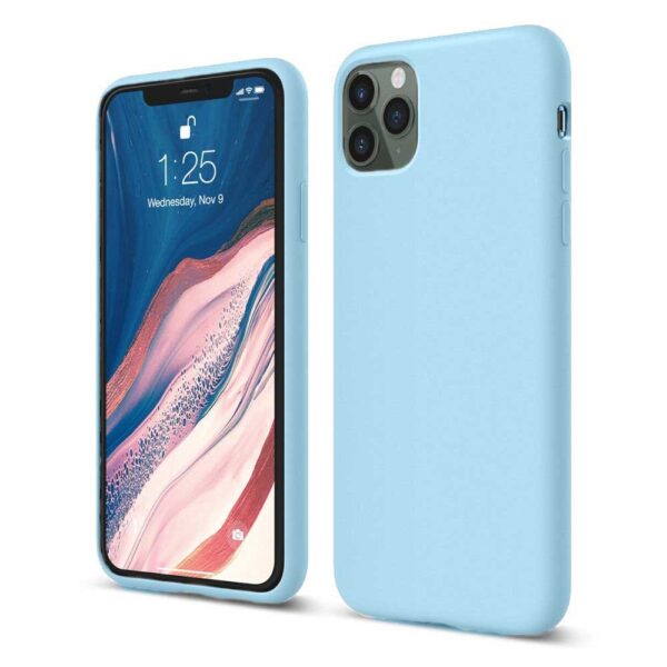 Forcell iPhone 11 Pro Max Soft Touch Θήκη Σιλικόνης - Light Blue