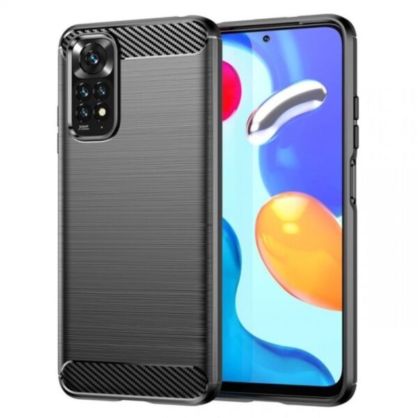 Forcell Xiaomi Redmi Note 11 / Note 11S Carbon Fiber Θήκη Σιλικόνης - Black