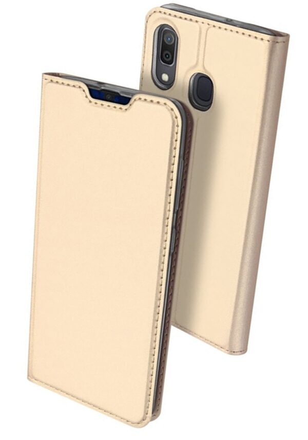 Dux Ducis Samsung Galaxy A20s Skin Pro Θήκη Βιβλίο - Gold