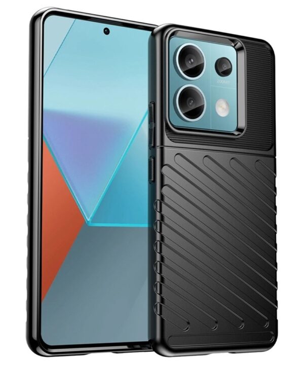 Forcell Xiaomi Redmi Note 13 Pro 5G / Poco X6 5G Thunderbolt Θήκη Σιλικόνης - Black