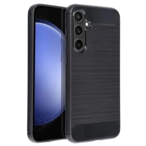 Forcell Samsung Galaxy S23 FE Brushed Carbon Fiber Θήκη Σιλικόνης - Black