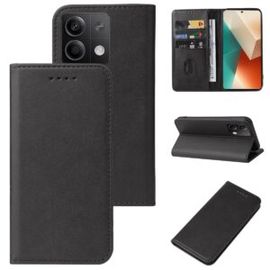 Tel1 Xiaomi Redmi Note 13 5G Magnetic Closure Θήκη Βιβλίο - Black