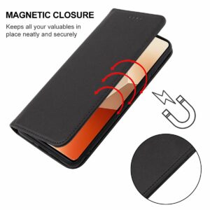 Tel1 Xiaomi Redmi Note 13 5G Magnetic Closure Θήκη Βιβλίο - Black