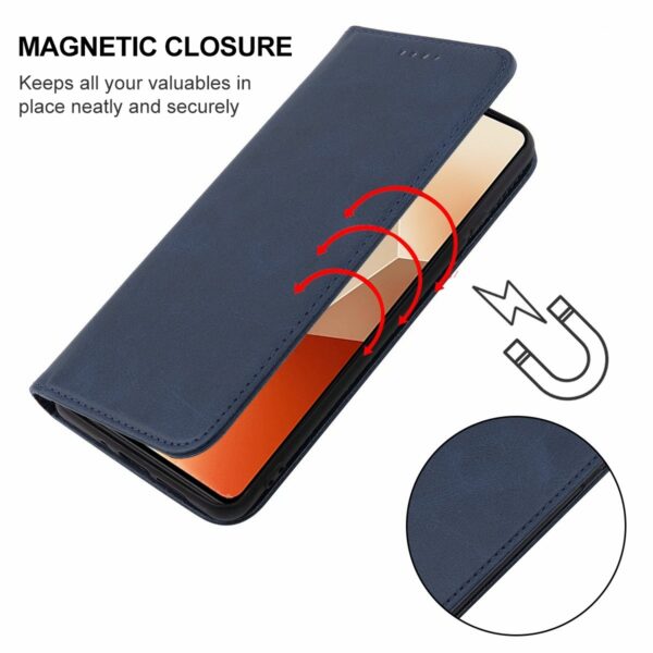 Tel1 Xiaomi Redmi Note 13 5G Magnetic Closure Θήκη Βιβλίο - Blue