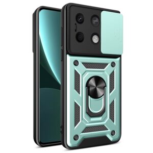 Forcell Xiaomi Redmi Note 13 5G Sliding Camera Cover Θήκη Σκληρή - Green