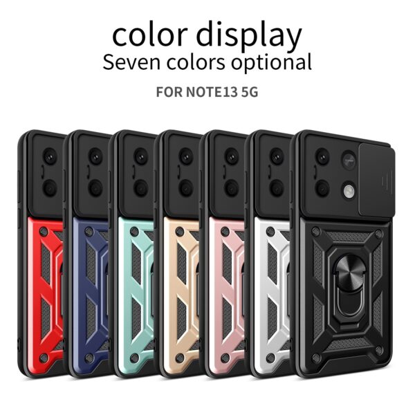 Forcell Xiaomi Redmi Note 13 5G Sliding Camera Cover Θήκη Σκληρή - Green