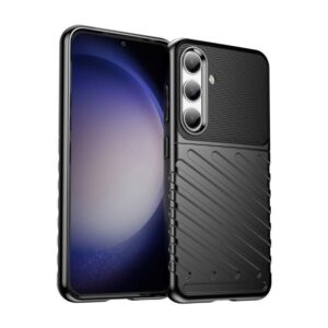 Forcell Samsung Galaxy S24 5G Thunderbolt Shockproof Θήκη Σιλικόνης - Black