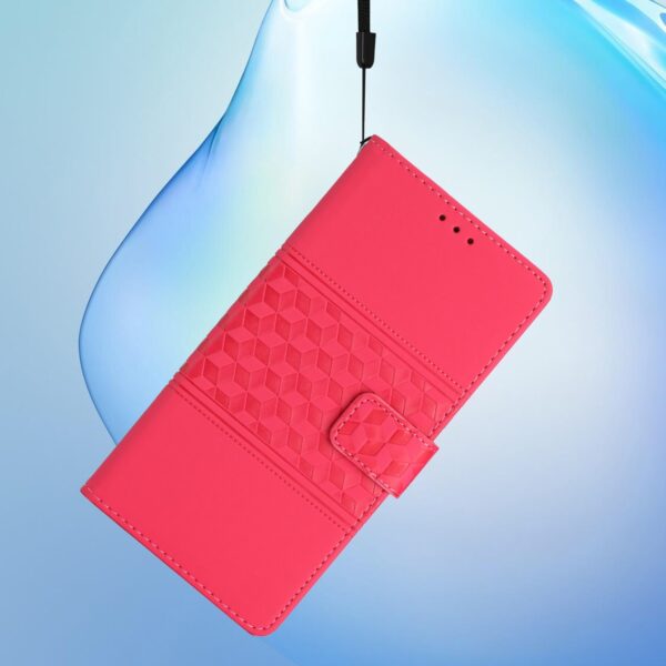Tel1 Xiaomi Redmi 14C 4G / Poco C75 Diamond Embossed Skin Feel Θήκη Βιβλίο - Fuchsia