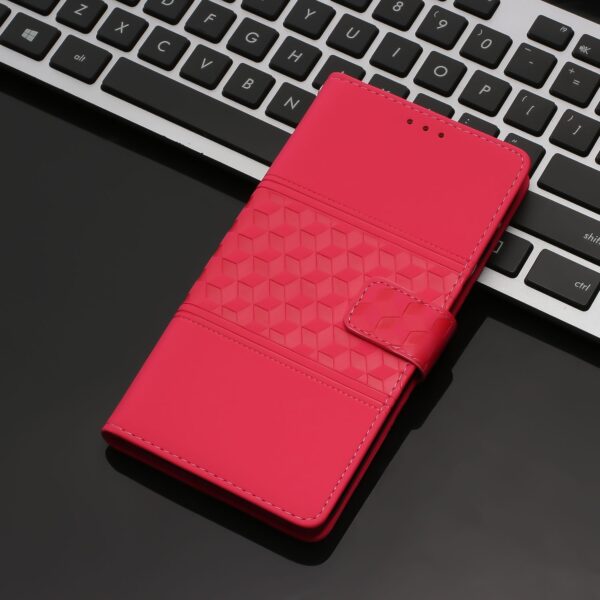 Tel1 Xiaomi Redmi 14C 4G / Poco C75 Diamond Embossed Skin Feel Θήκη Βιβλίο - Fuchsia