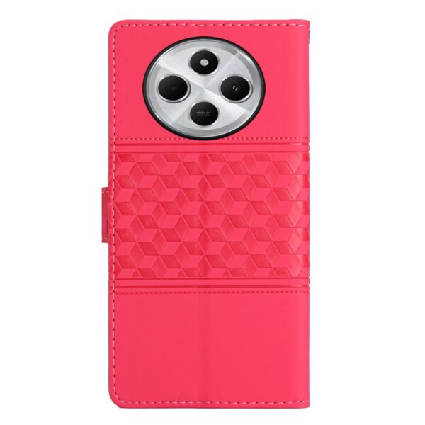 Tel1 Xiaomi Redmi 14C 4G / Poco C75 Diamond Embossed Skin Feel Θήκη Βιβλίο - Fuchsia