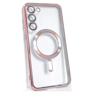 Forcell Samsung Galaxy S24 Plus 5G Magsafe Θήκη Σκληρή Διάφανη - Rose Gold