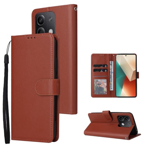 Tel1 Xiaomi Redmi Note 13 5G Horizontal Flip Θήκη Βιβλίο - Brown