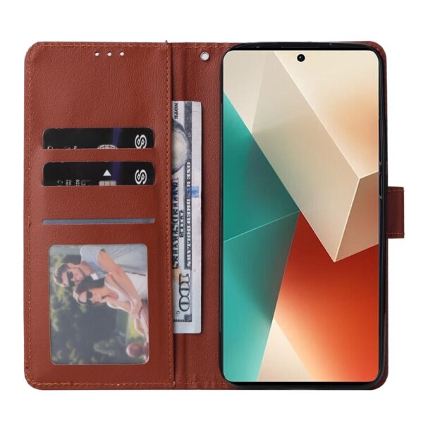 Tel1 Xiaomi Redmi Note 13 5G Horizontal Flip Θήκη Βιβλίο - Brown