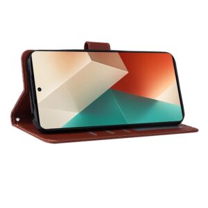 Tel1 Xiaomi Redmi Note 13 5G Horizontal Flip Θήκη Βιβλίο - Brown